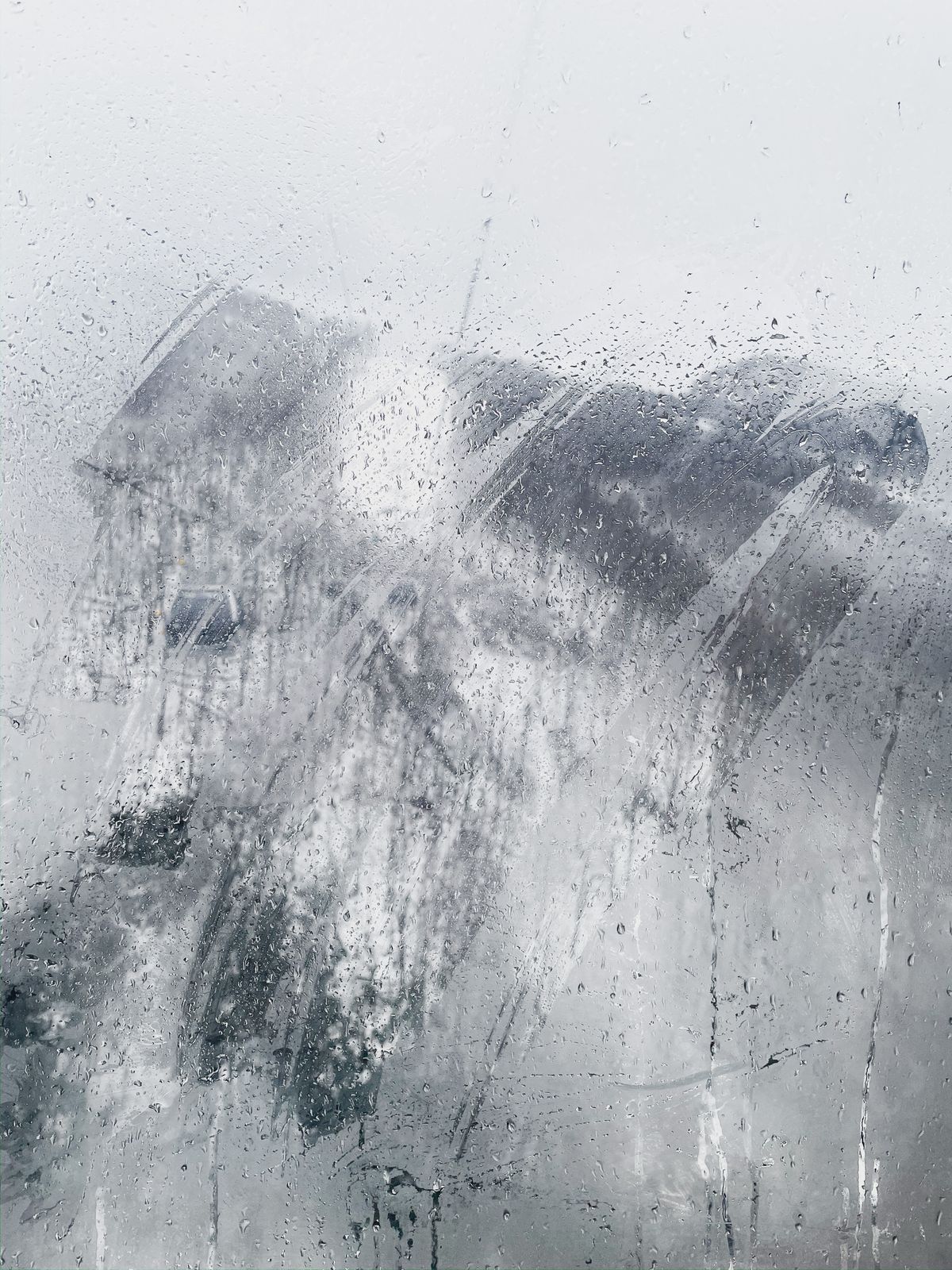 Condensation covering an indoor window